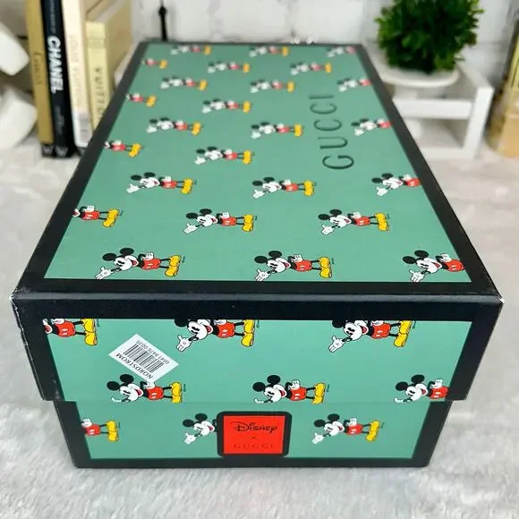 SOLD!! Gucci X Disney Mickey Mouse Large Shoe Box and dust bag STORAGE or decor! - Picture 3 of 10